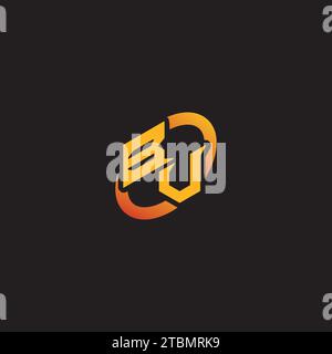 VB combination letter unique initials logo esport for gaming team, youtube, twitch Stock Vector