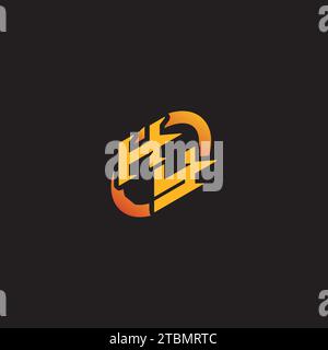YH combination letter unique initials logo esport for gaming team, youtube, twitch Stock Vector