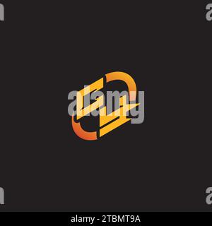 YC combination letter unique initials logo esport for gaming team, youtube, twitch Stock Vector