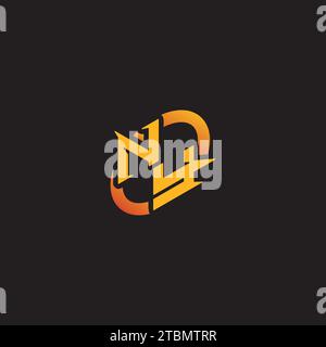 YN combination letter unique initials logo esport for gaming team, youtube, twitch Stock Vector