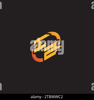 ZI combination letter unique initials logo esport for gaming team, youtube, twitch Stock Vector