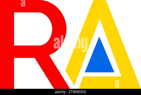 Initial Letter RA Logo Template Design Stock Vector