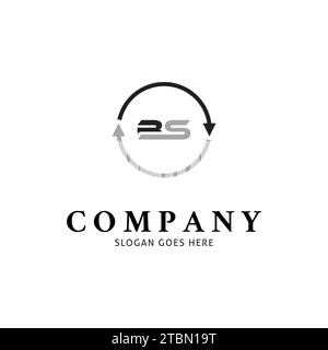 Initial Letter BS Icon Vector Logo Template Illustration Design Stock Vector