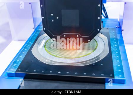 silicone wafer under the microscope,integrated circuits to manufacture ...