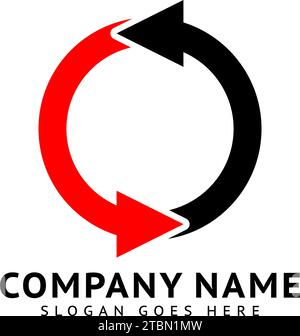 Circle Arrow Logo Template Vector Design Stock Vector