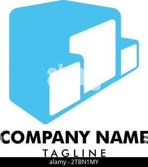 Ice Cubes Logo Design Icon Vector Illustration Stock Vector