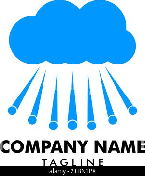 Cloud Hail Logo Vector Icon Stock Vector