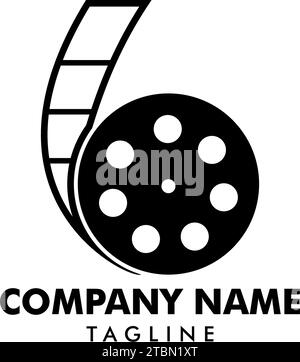 Initial Letter B Roll Films Logo Design Vector Stock Vector