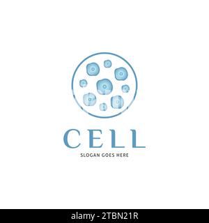 Cell vector logo, Bio molecular laboratory symbol Stock Vector