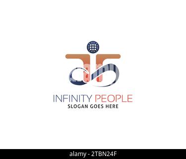 Infinity people logo vector template Stock Vector