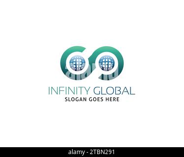 Infinity global logo vector template Stock Vector