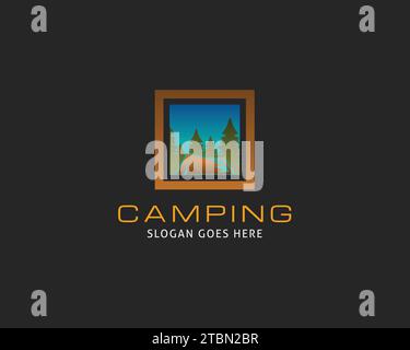 Camping and outdoor adventure logo Stock Vector