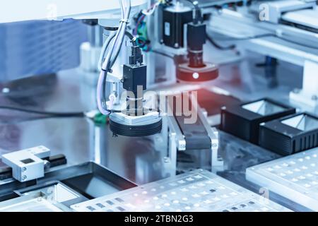 Robotic vision sensor camera system in intellegence factory Stock Photo