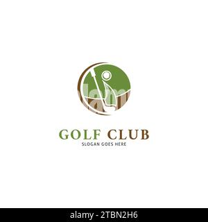 Golf Club Logo Design Template Vector Illustration Stock Vector