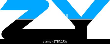 Initial letter ZY logo template design Stock Vector