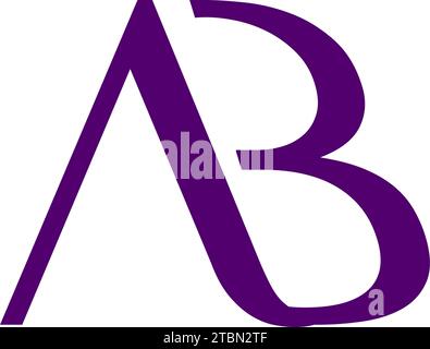 Letter AB logo design template elements Stock Vector