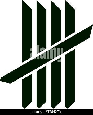 Tally marks logo Stock Vector