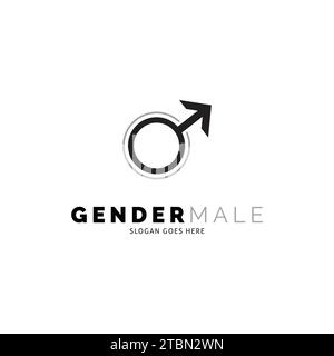 Gender Male Icon Vector Logo Template Illustration Design Stock Vector