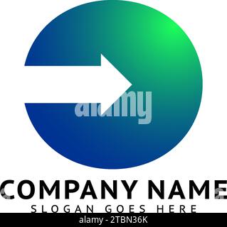 Circle Arrow Logo Template Vector Design Stock Vector