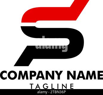 Initial letter SP Logo Template Stock Vector