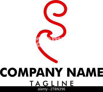 Initial letter SP Logo Template Stock Vector