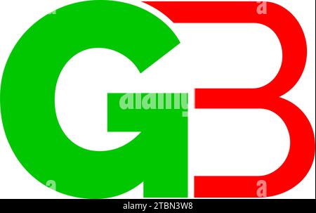 Initial Letter GB Logo Template Design Stock Vector