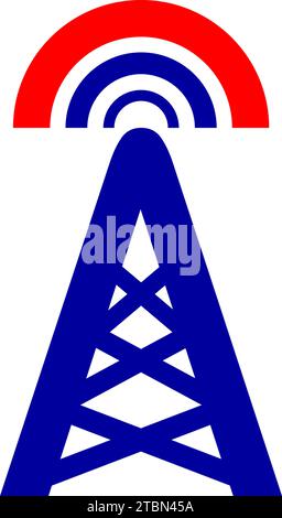 Tower Signal Vector Logo Stock Vector