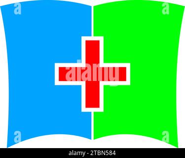 Medic Book Icon Logo Design Element Stock Vector