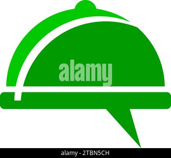 Food Chat Logo Design Template Stock Vector