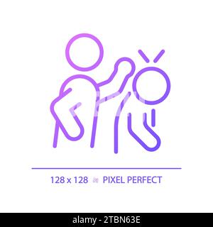 2D thin linear simple gradient abuse icon Stock Vector