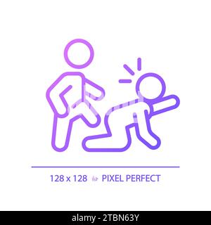 2D thin linear simple gradient abandonment icon Stock Vector