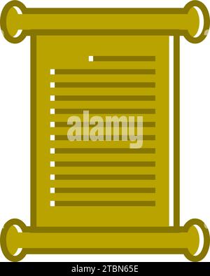 Blank Paper Scroll Icon Logo Design Element Stock Vector