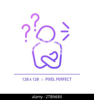 2D thin linear simple gradient ignoring icon Stock Vector