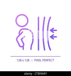 2D thin linear simple gradient resilience icon Stock Vector