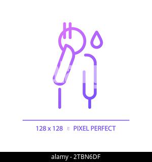 2D thin linear simple gradient shame icon Stock Vector