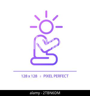 2D thin linear simple gradient relief icon Stock Vector