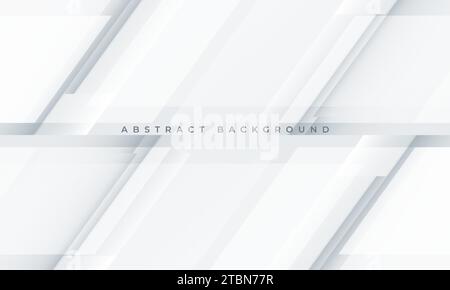 White and grey abstract modern technology banner design. Soft gray geometric hi tech abstract background. Vector illustration Stock Vector