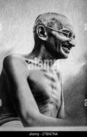04 25 2018 Vintage Black and White Photo of Mahatma Gandhi  Mumbai Maharashtra India Asia. Stock Photo