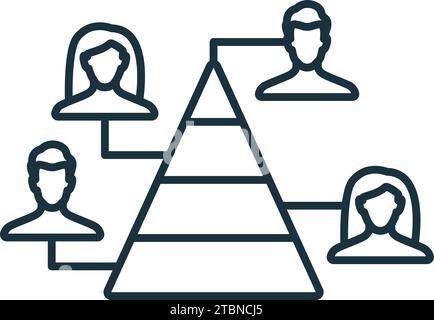 Organizational structure icon. Monochrome simple sign from business concept collection. Organizational structure icon for logo, templates, web design Stock Vector