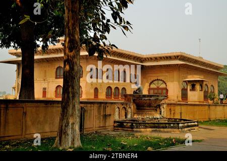 Partial view of Jal Mahal, Deeg Palace complex, Rajasthan, India Stock Photo