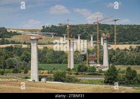 Brückenbau, Neubau B87 Ortsumgehung Bad Kösen, Sachsen-Anhalt ...