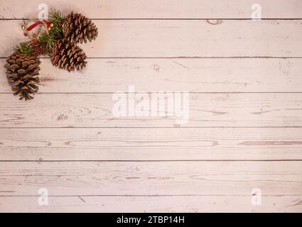 Christmas Background Blank Pine Cones Stock Photo