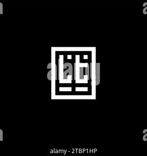 LT initial logo with square rectangular shape style design ideas Stock Vector