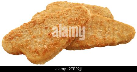 Crispy fish fillet made of Alaska Pollock closeup and isolated Stock Photo