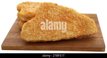 Crispy fish fillet made of Alaska Pollock closeup and isolated Stock Photo