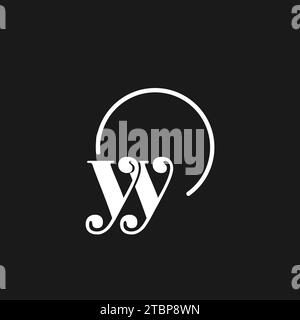 YY logo initials monogram with circular lines, minimalist and clean logo design, simple but classy style vector graphic Stock Vector
