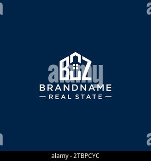 BZ initial monogram with building logo design ideas Stock Vector Image ...