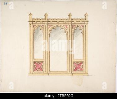Design for Gothic Tracery and Paneling 1938 by Anonymous, British, 19th century Stock Photo