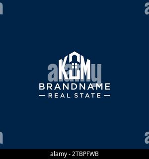 letter km real estate symbol simple geometric logo vector Stock Vector ...