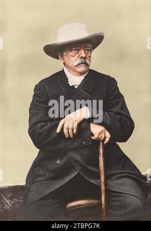 Portrait of Otto von Bismarck. Berlin, circa 1881. Published by the New Photographic Society. Stock Photo